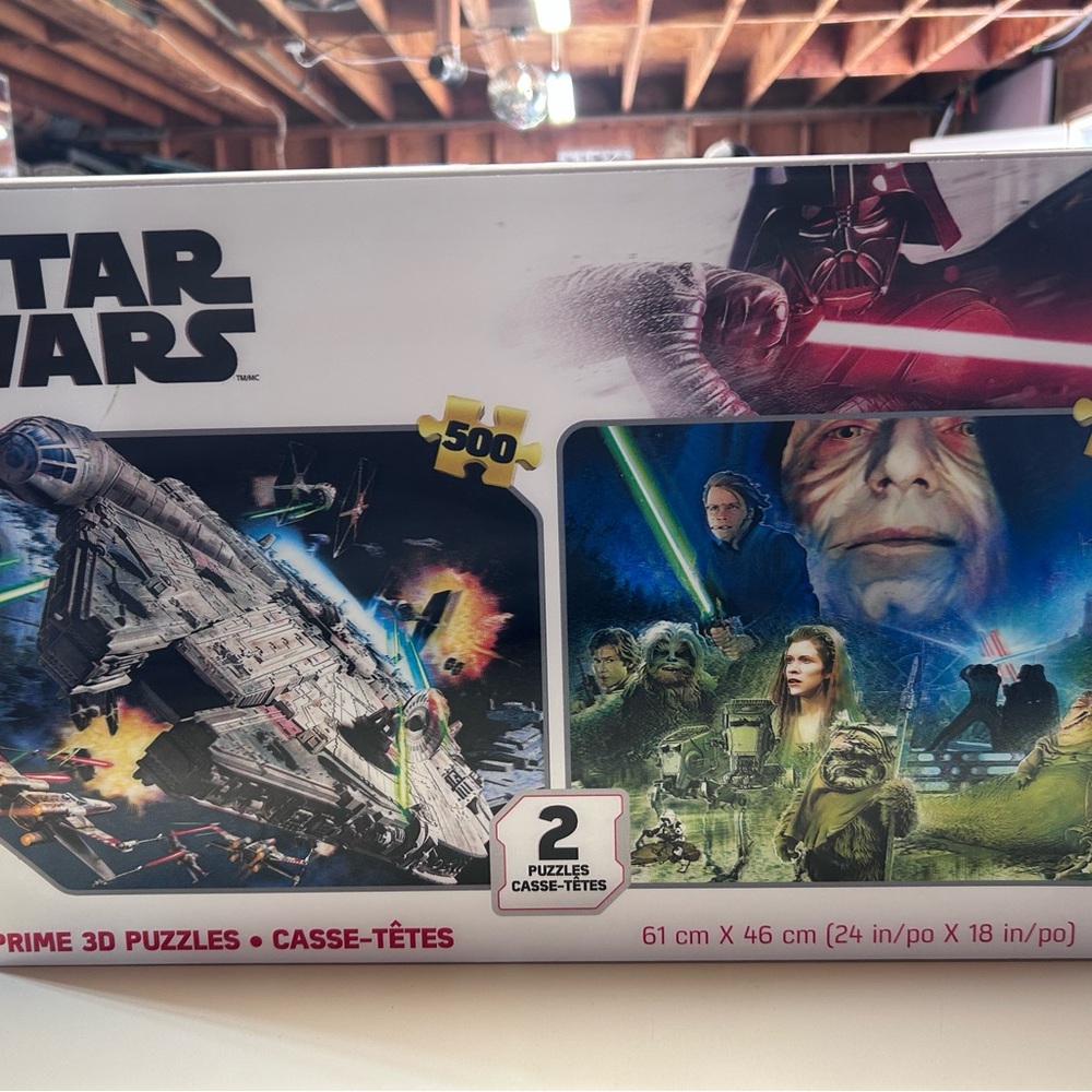 Star Wars Blue and Black Puzzle Set with Millennium Falcon